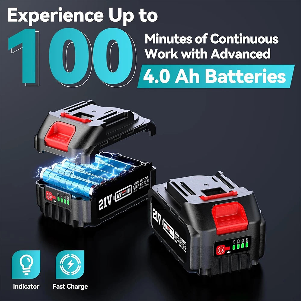 Seesii 2-In-1 Cordless Polesaw With Extension Pole For Trees