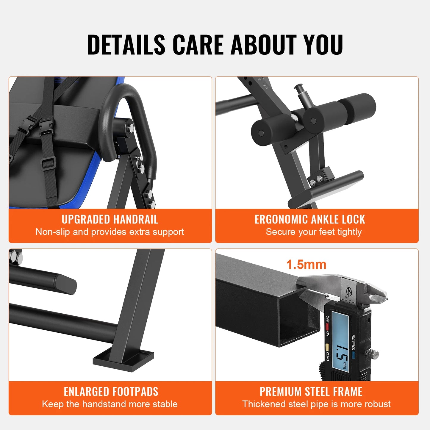 SucceBuy Inversion Table Heavy Duty Decompression Back Stretcher with Headrest
