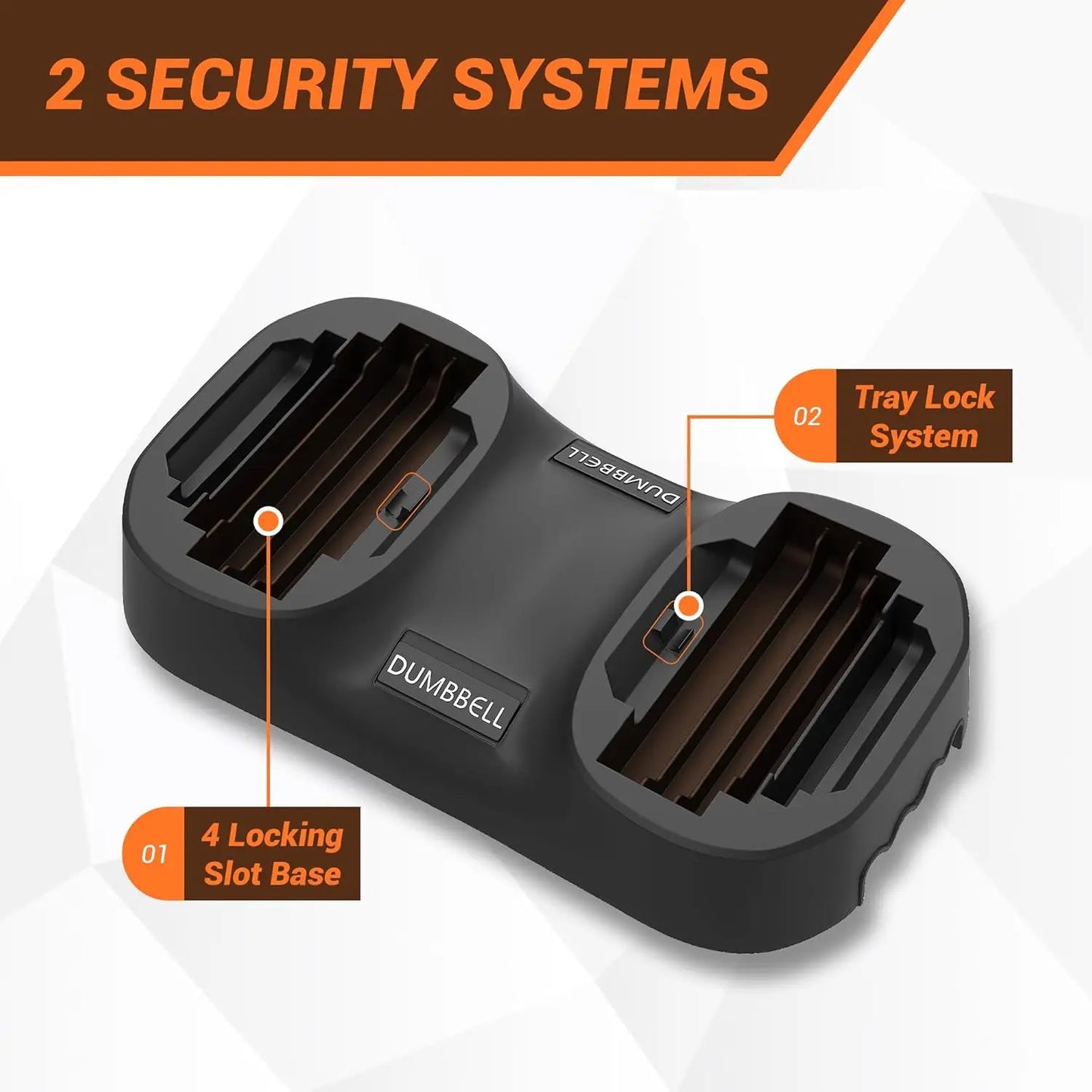 HiMISS Adjustable Dumbbell Set With Anti Slip Handle And Tray