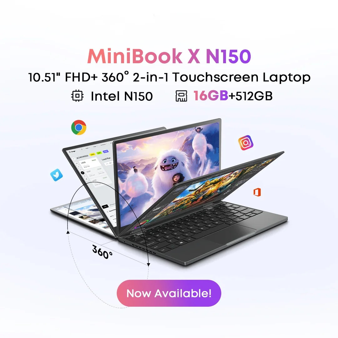 CHUWI MiniBook X 2-In-1 Laptop With 16GB RAM 512GB SSD