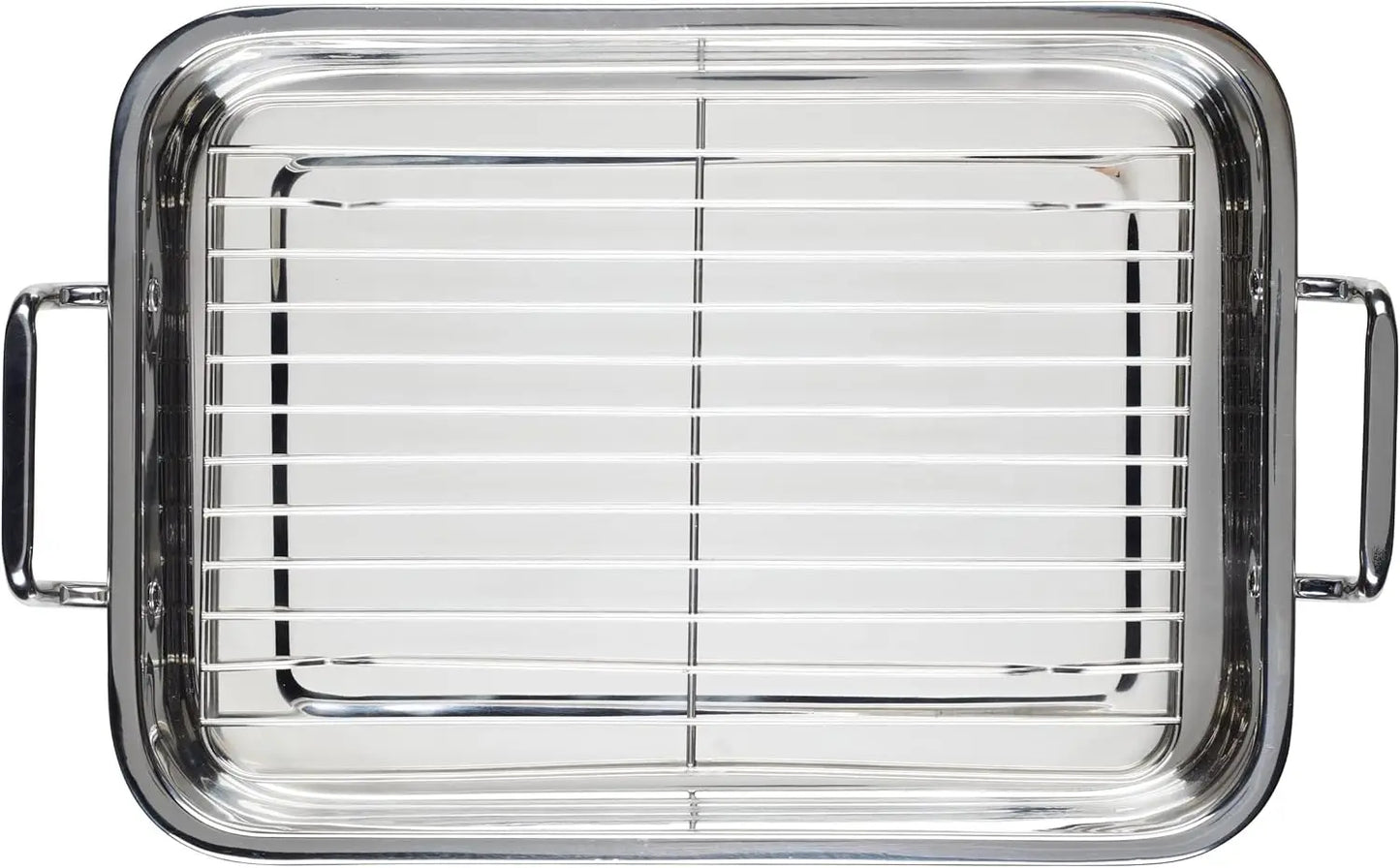 Stainless Steel Roasting Pan With Rack Oven Safe To 500 Fahrenheit Dishwasher Safe