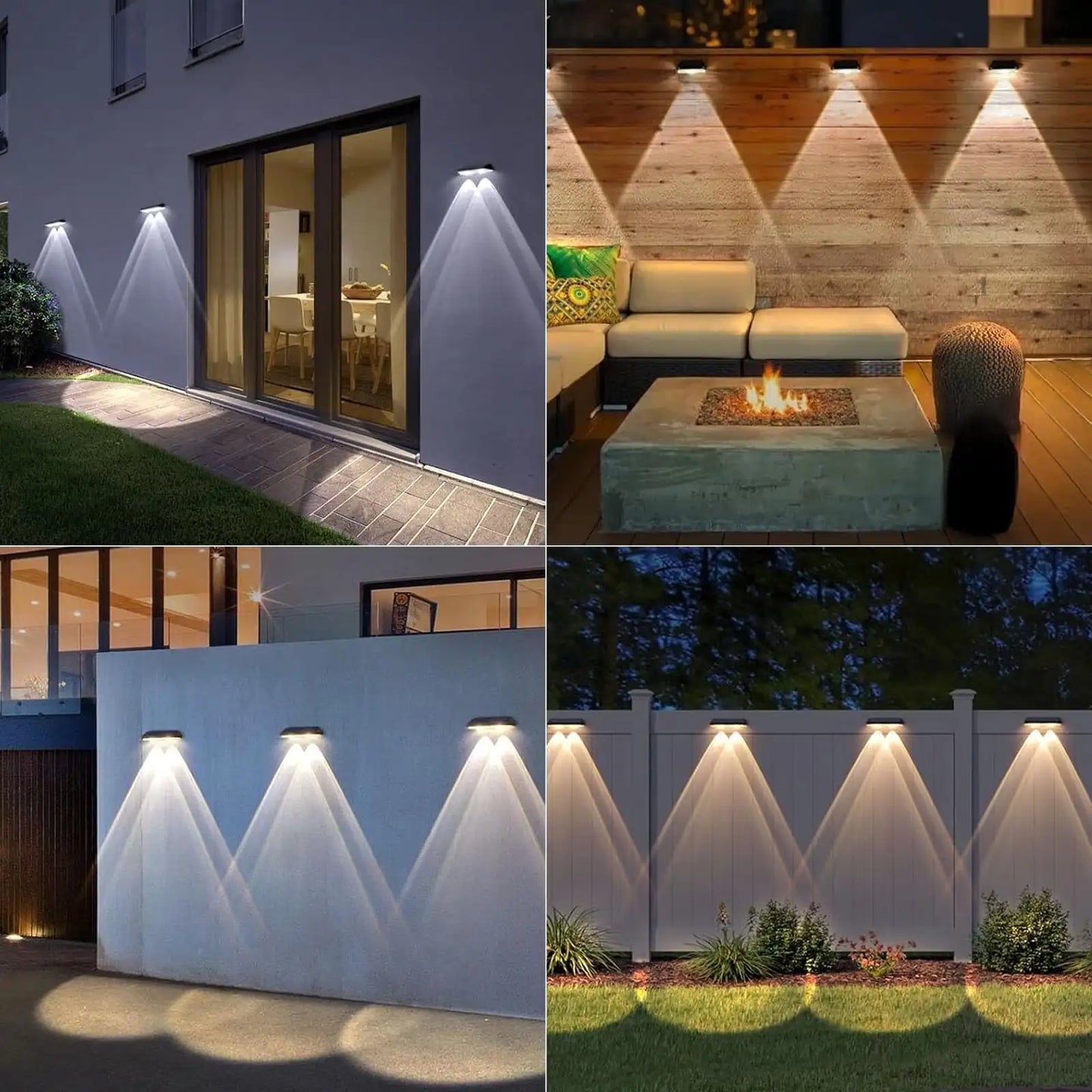 SZRSTH Solar Fence Lights Outdoor IP65 3-Mode Deck Lights