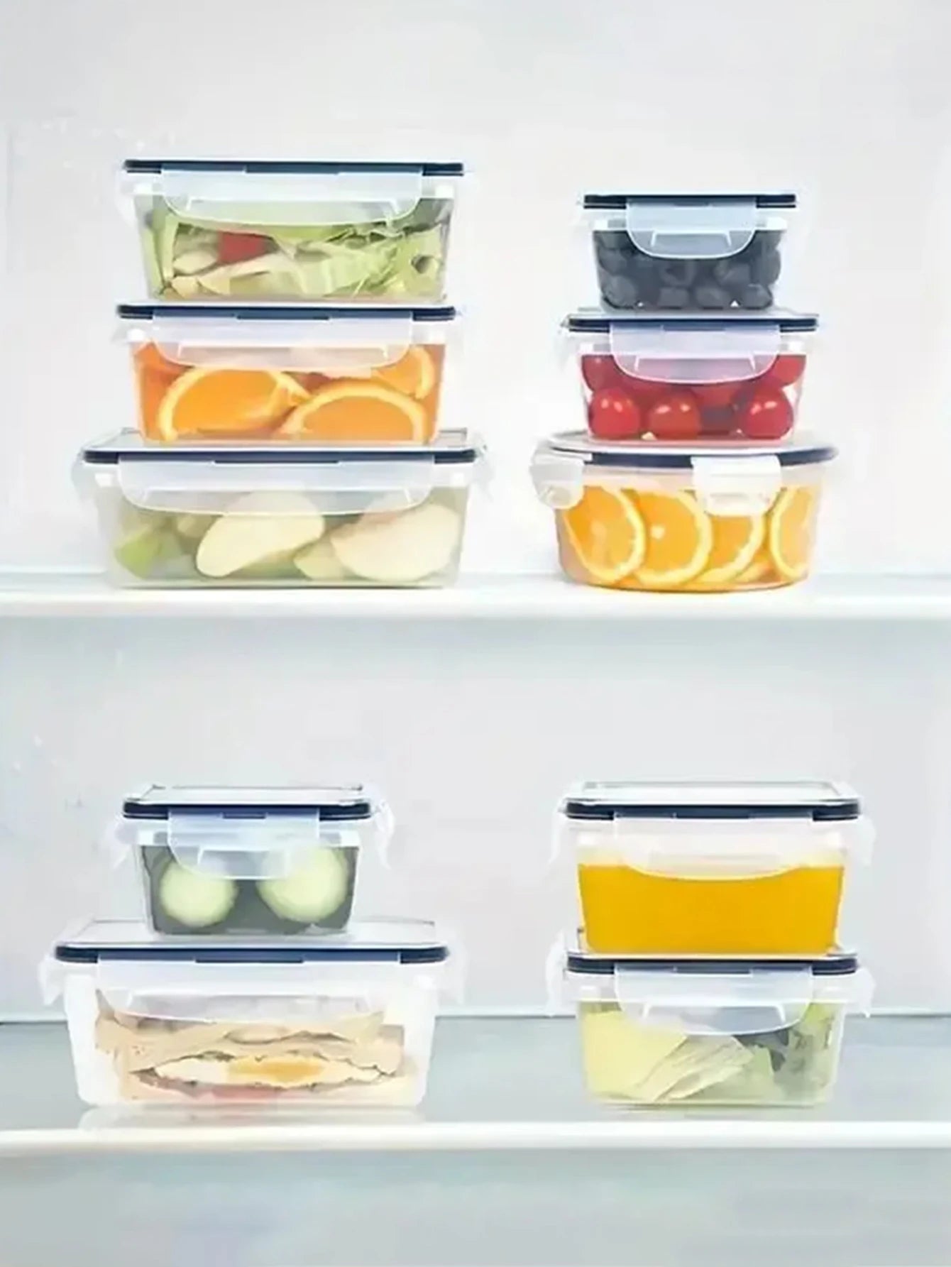Food Storage Containers Set 24 Pieces With Labels And Pens