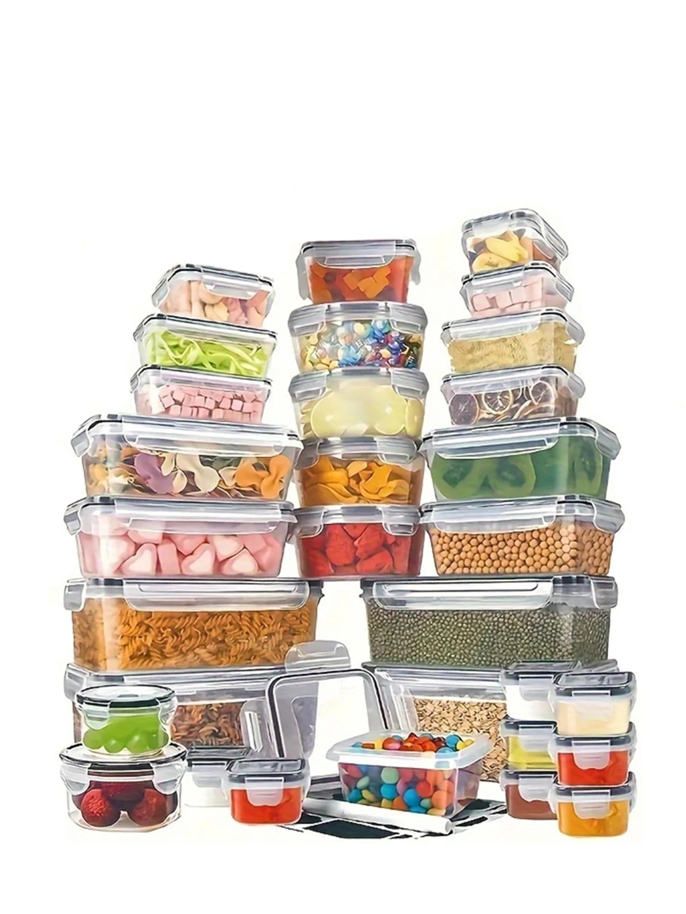 Food Storage Containers Set 24 Pieces With Labels And Pens