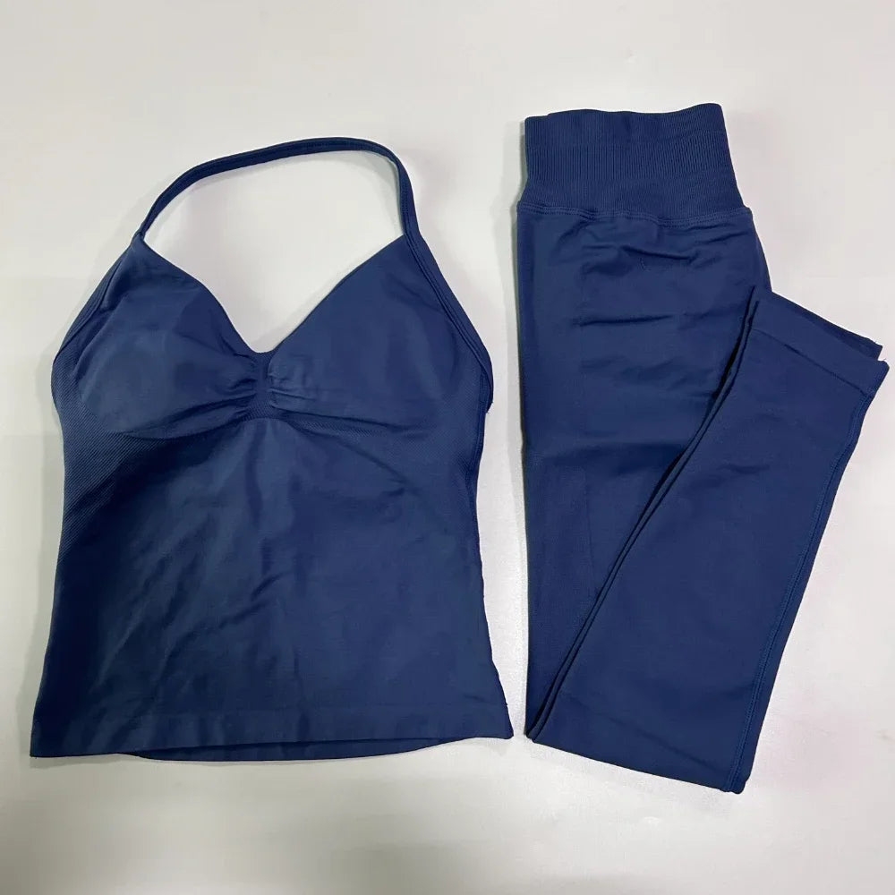 Pericic Seamless Gym Set for Women Tank Top Leggings