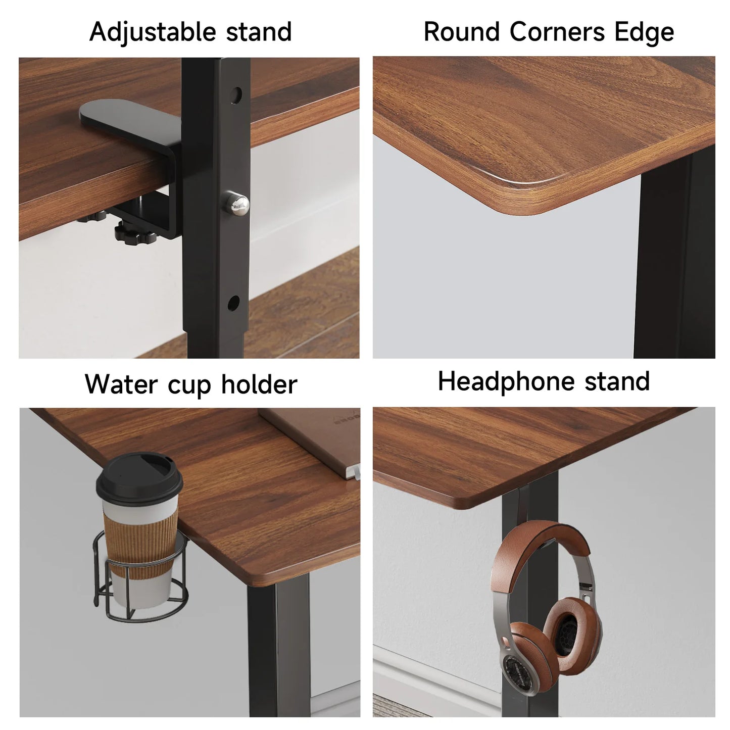 ONBRILL Electric Standing Desk With Memory Controller And Monitor Shelves