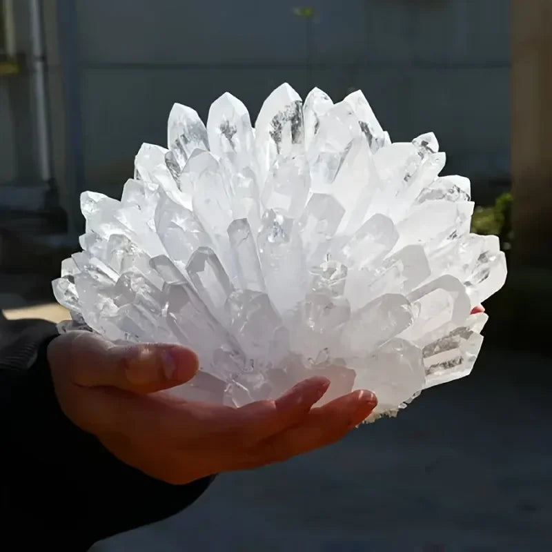 CrystalHola Spiritual Clear Quartz Cluster Healing Crystal Ornament