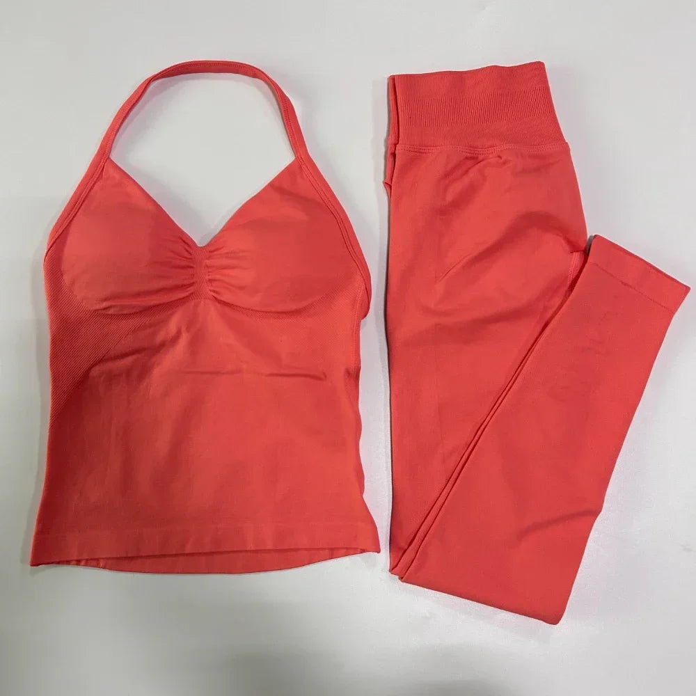 Pericic Seamless Gym Set for Women Tank Top Leggings