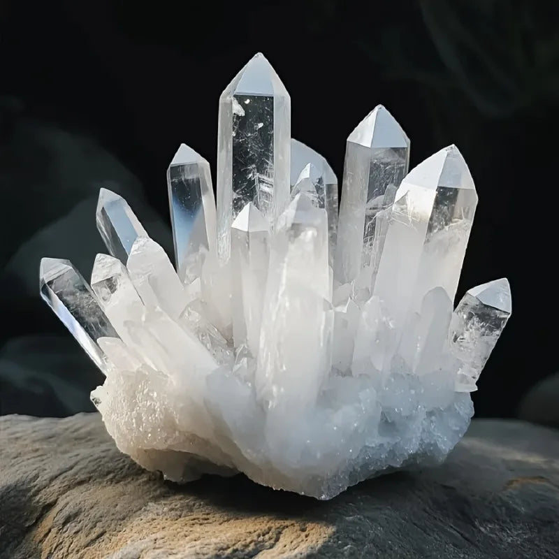 CrystalHola Spiritual Clear Quartz Cluster Healing Crystal Ornament