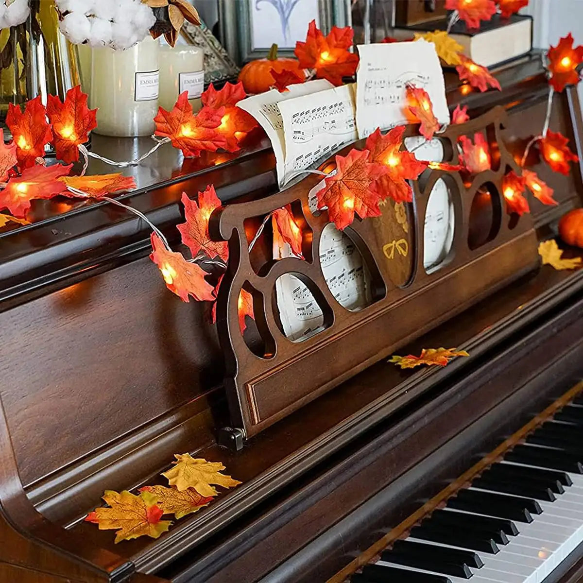 Maple Leaf String Lights Led Battery Operated Waterproof Decoration