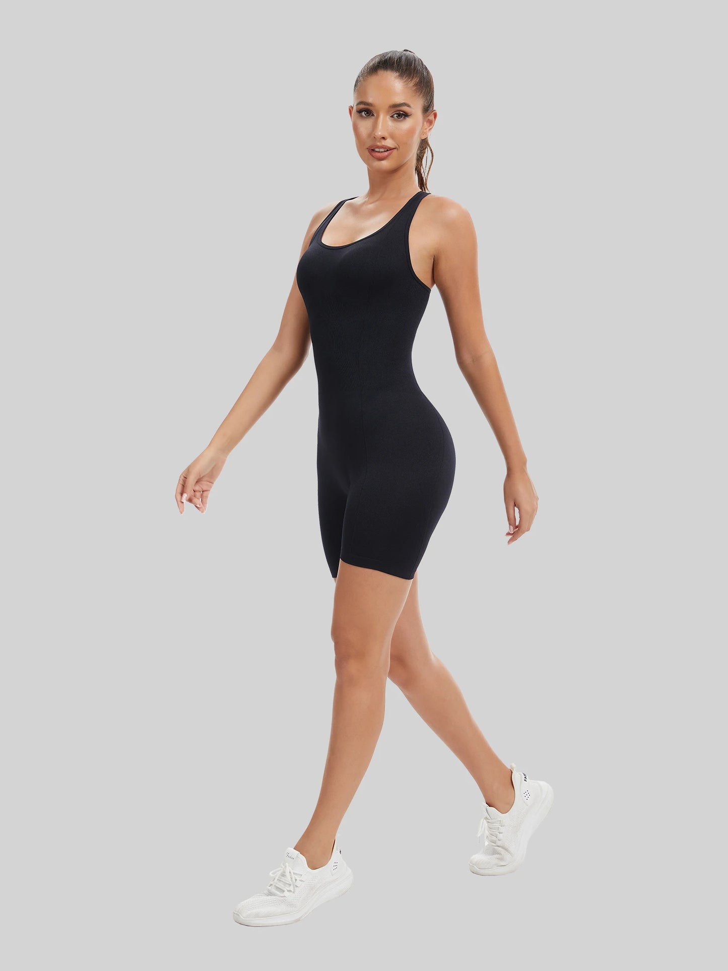 Knit Booty Lifting Bodysuit For Running Yoga And Pilates Gear