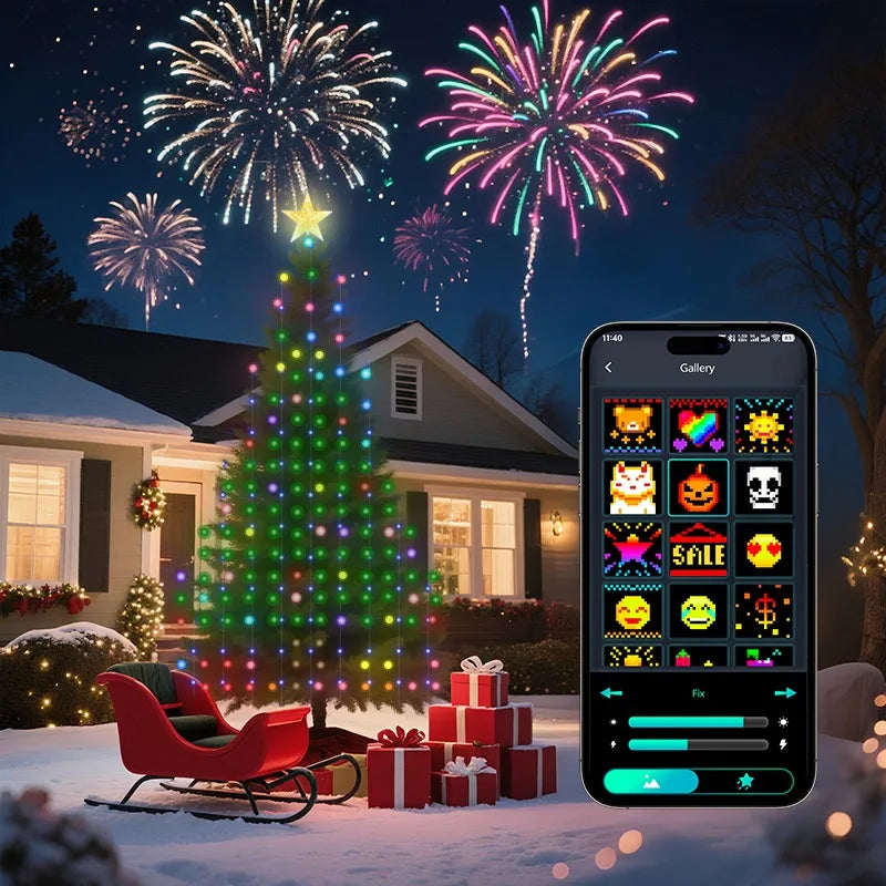 MIMIRGBC Christmas Tree Lights 400 LEDs With Star