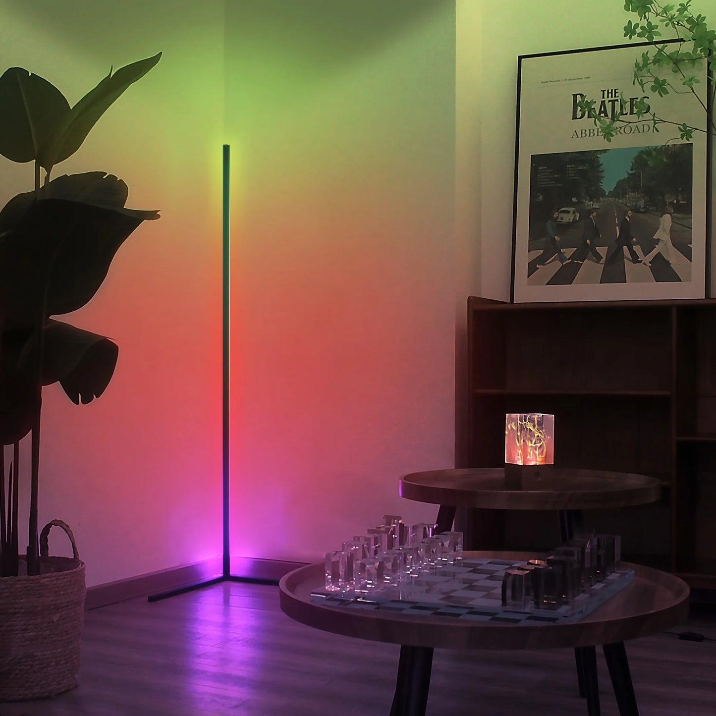 RGB Corner Floor Lamp LED for Living Room Space Decor