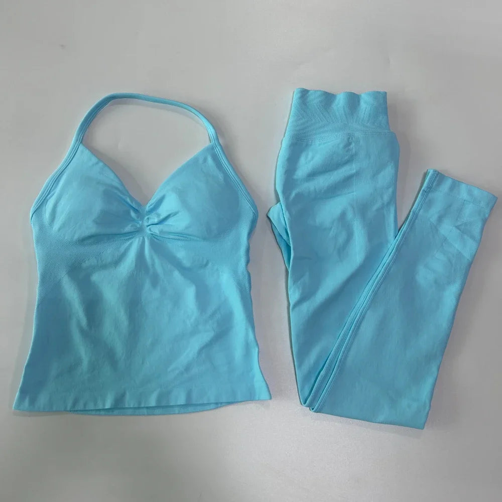 Pericic Seamless Gym Set for Women Tank Top Leggings