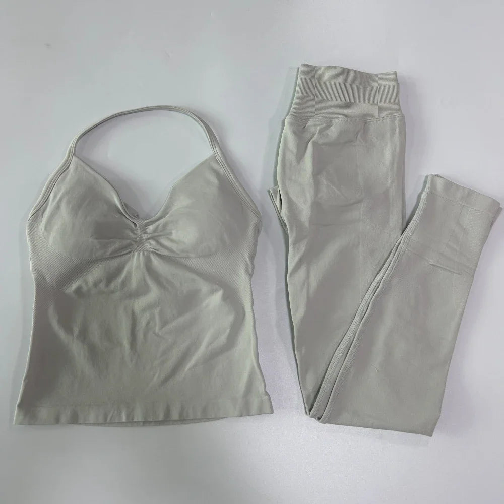 Pericic Seamless Gym Set for Women Tank Top Leggings