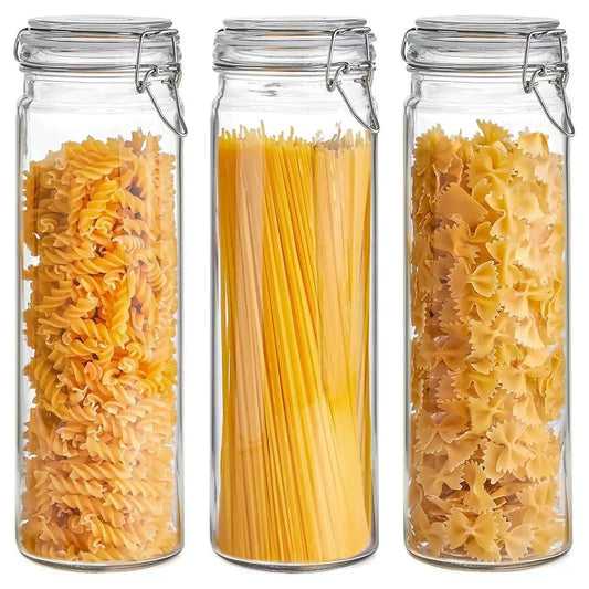 XMSJ Airtight Glass Jars Set With Lids For Food Storage