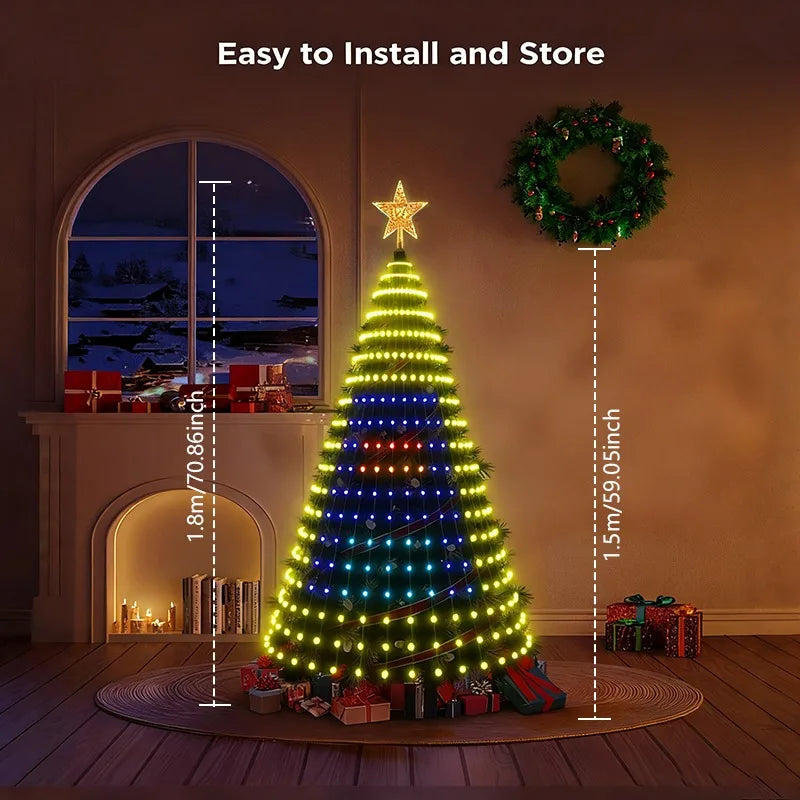 MIMIRGBC Christmas Tree Lights 400 LEDs With Star
