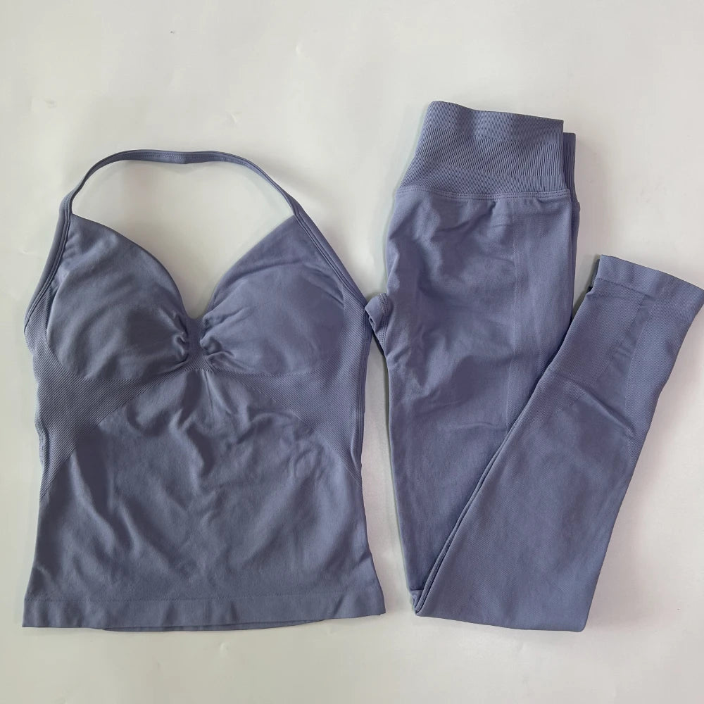 Pericic Seamless Gym Set for Women Tank Top Leggings