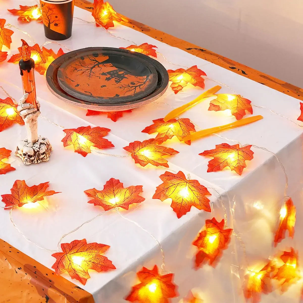 Maple Leaf String Lights Led Battery Operated Waterproof Decoration
