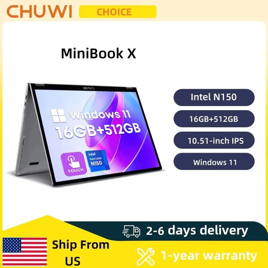 CHUWI MiniBook X 2-In-1 Laptop With 16GB RAM 512GB SSD