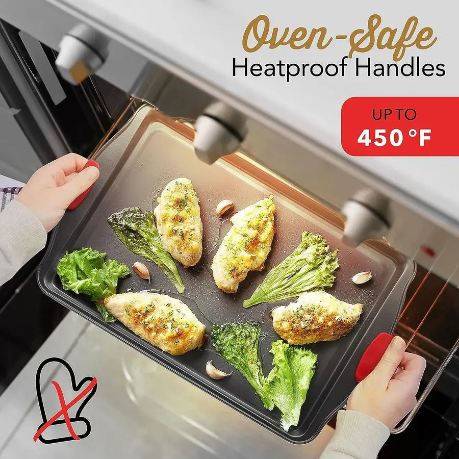 Nonstick Bakeware Set Premium Carbon Steel Cookie Sheets