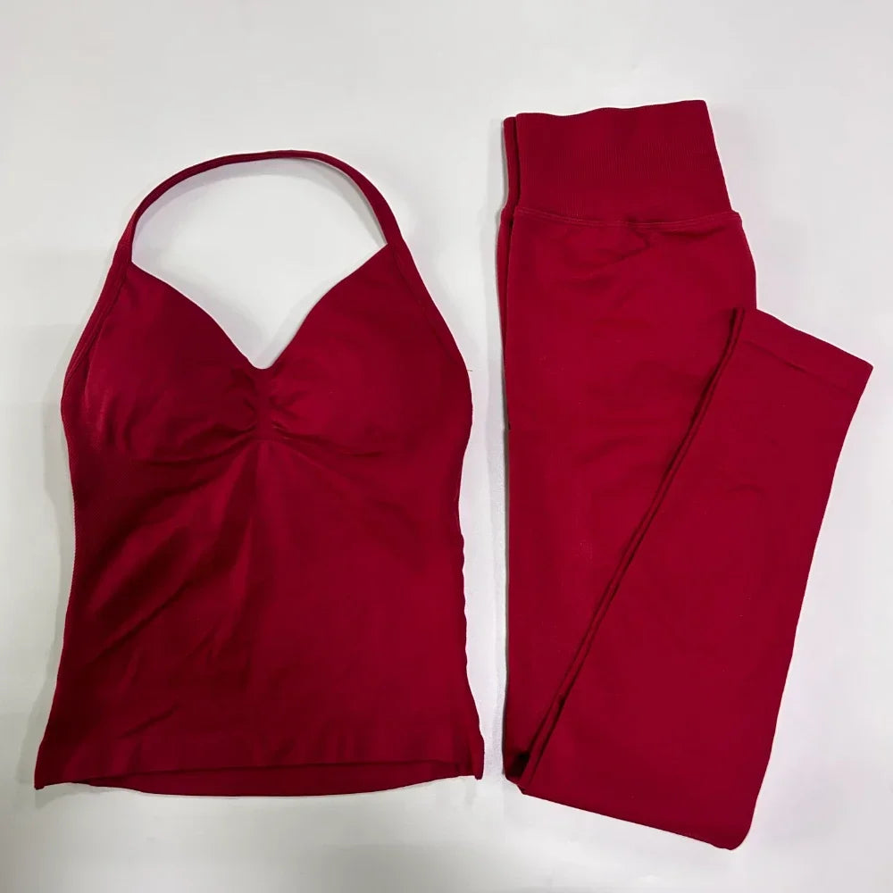 Pericic Seamless Gym Set for Women Tank Top Leggings
