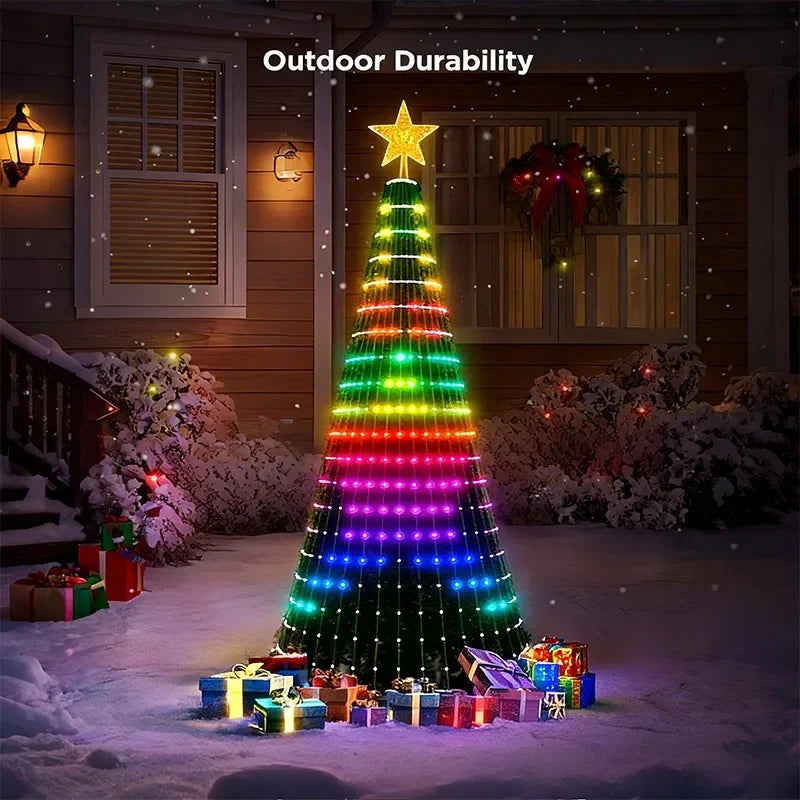 MIMIRGBC Christmas Tree Lights 400 LEDs With Star