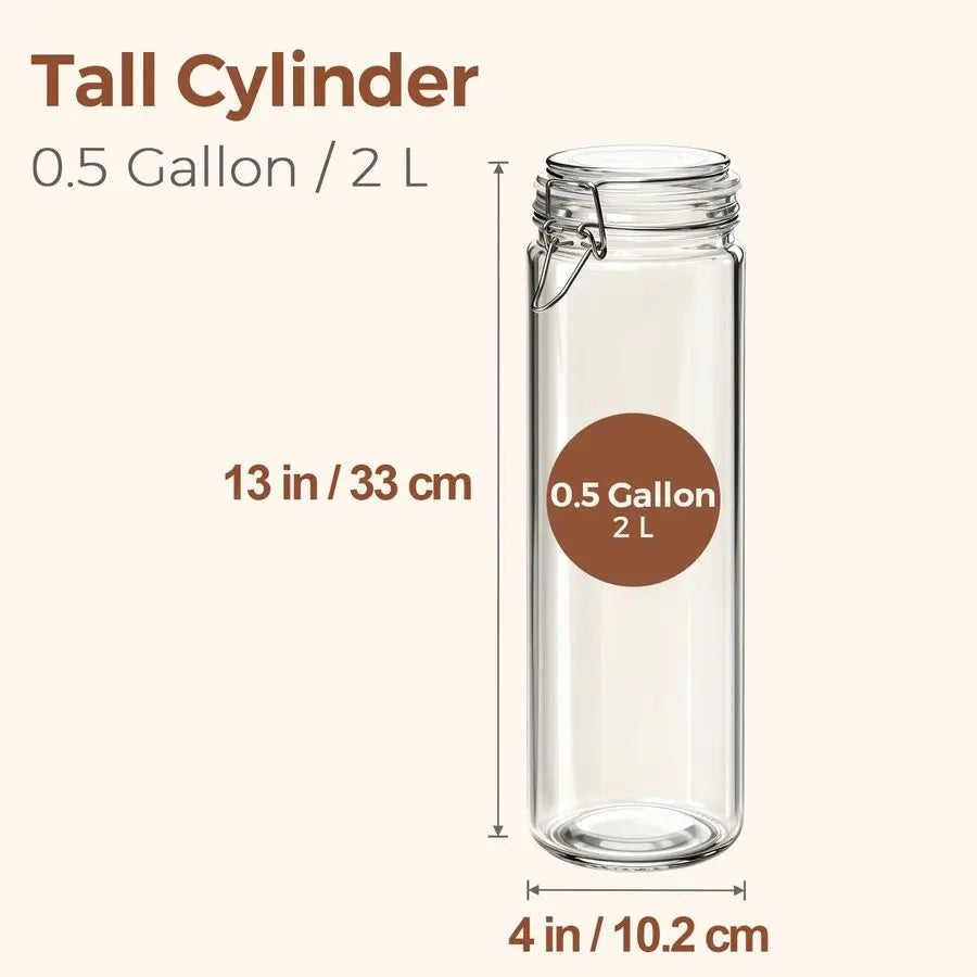 XMSJ Airtight Glass Jars Set With Lids For Food Storage