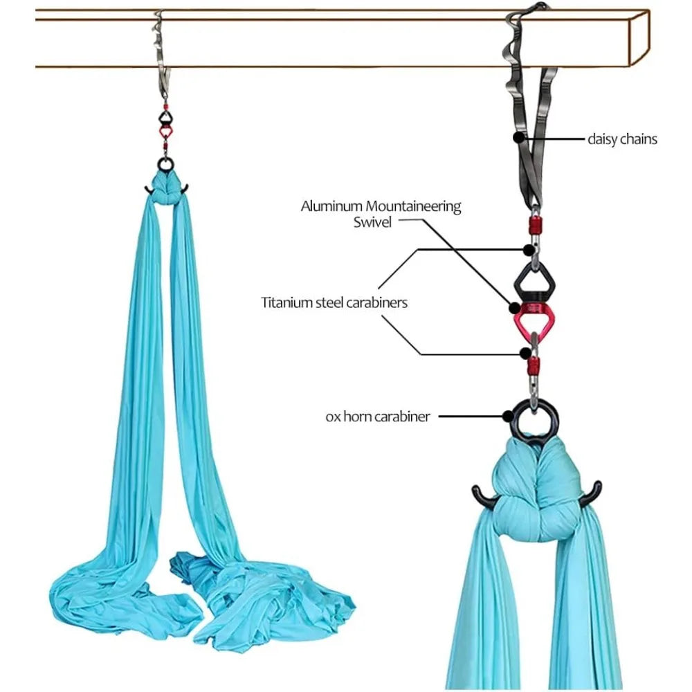 SYCYKA Aerial Silks Equipment Set for Home Studio