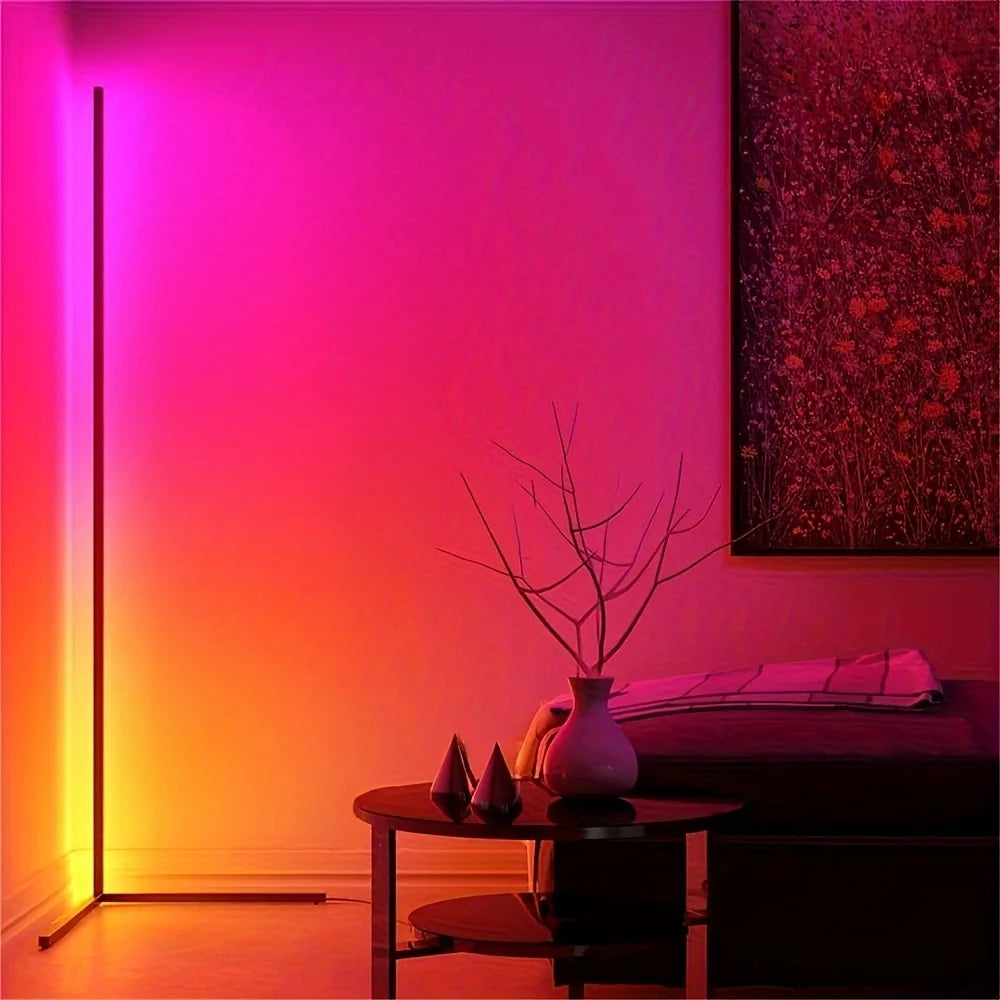 RGB Corner Floor Lamp LED for Living Room Space Decor