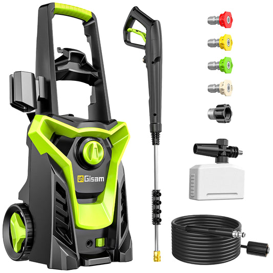 Gisam 4800 PSI Electric Pressure Washer 1800W With Adjustable Nozzle