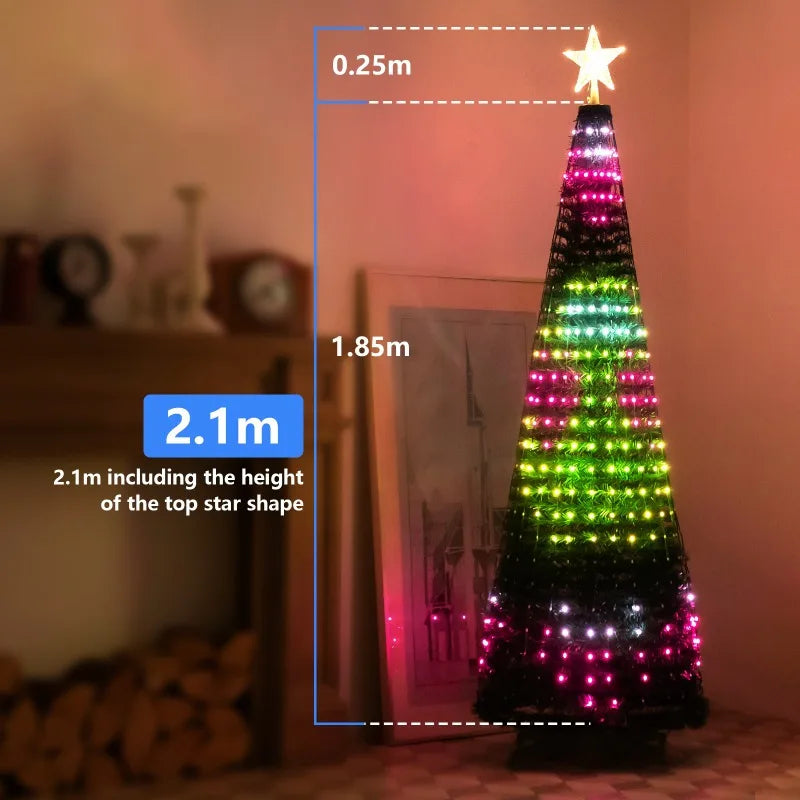 MIMIRGBC Christmas Tree Lights 400 LEDs With Star