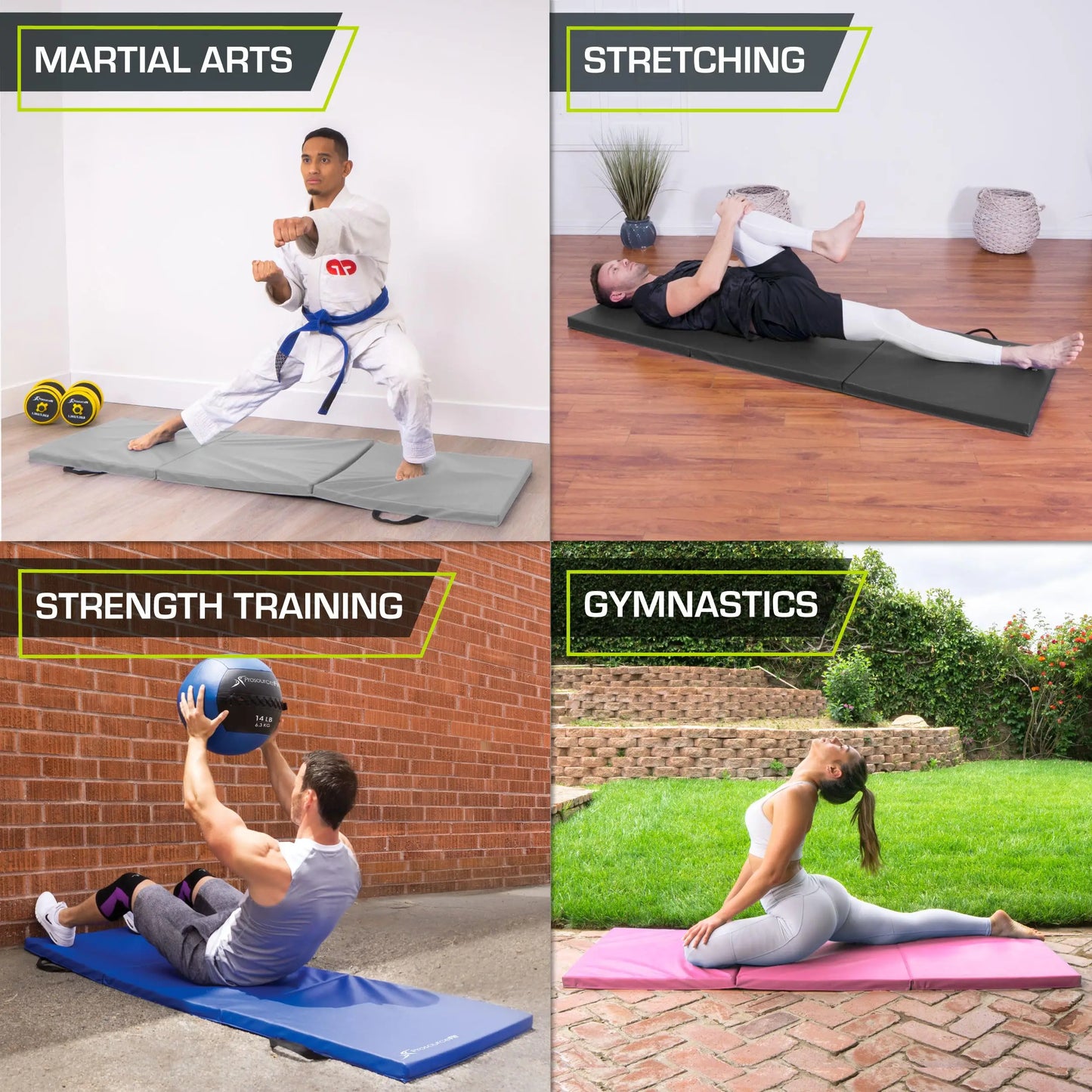 Folding Gym Mat Tri Fold for MMA and Gymnastics Training