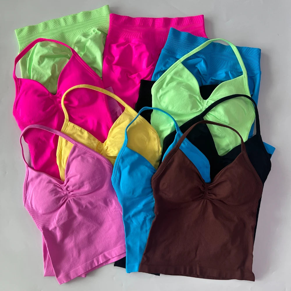 Pericic Seamless Gym Set for Women Tank Top Leggings