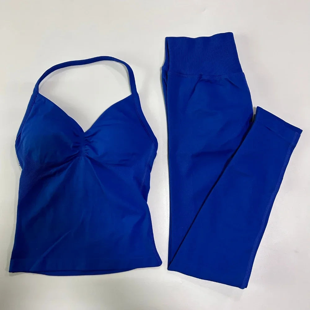 Pericic Seamless Gym Set for Women Tank Top Leggings