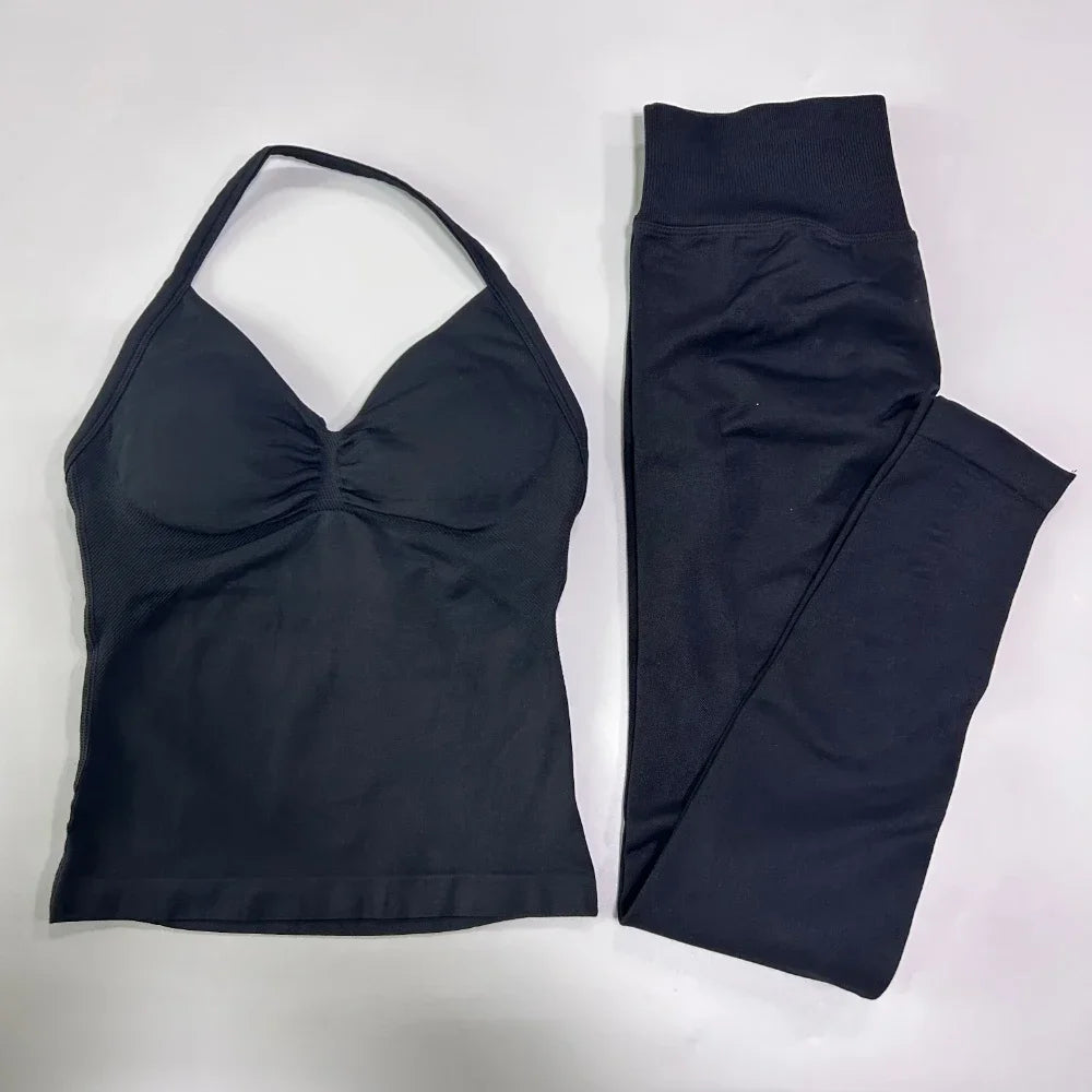 Pericic Seamless Gym Set for Women Tank Top Leggings