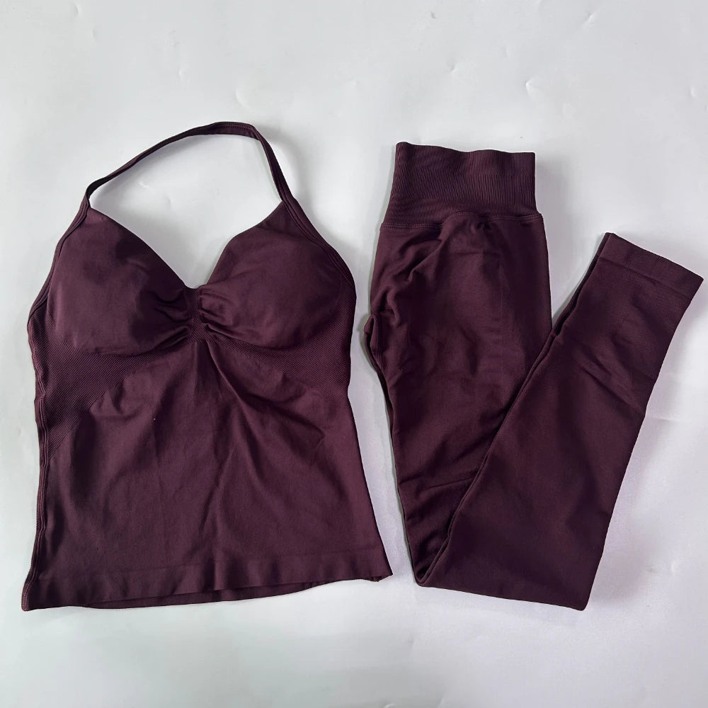 Pericic Seamless Gym Set for Women Tank Top Leggings