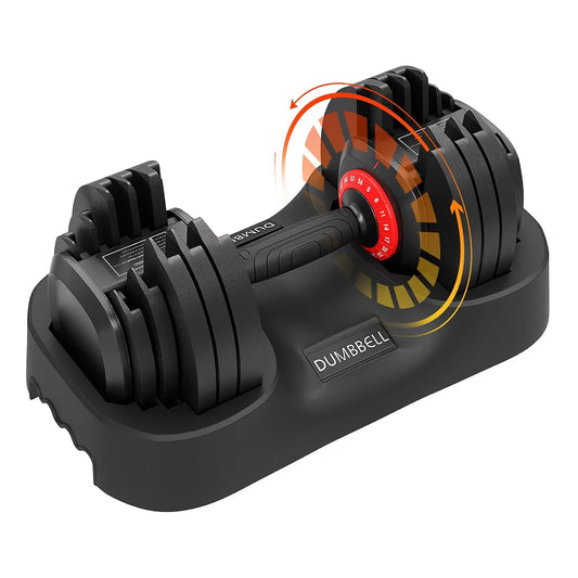 HiMISS Adjustable Dumbbell Set With Anti Slip Handle And Tray