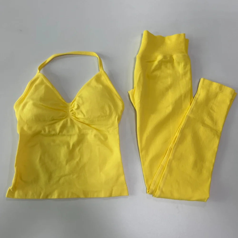 Pericic Seamless Gym Set for Women Tank Top Leggings