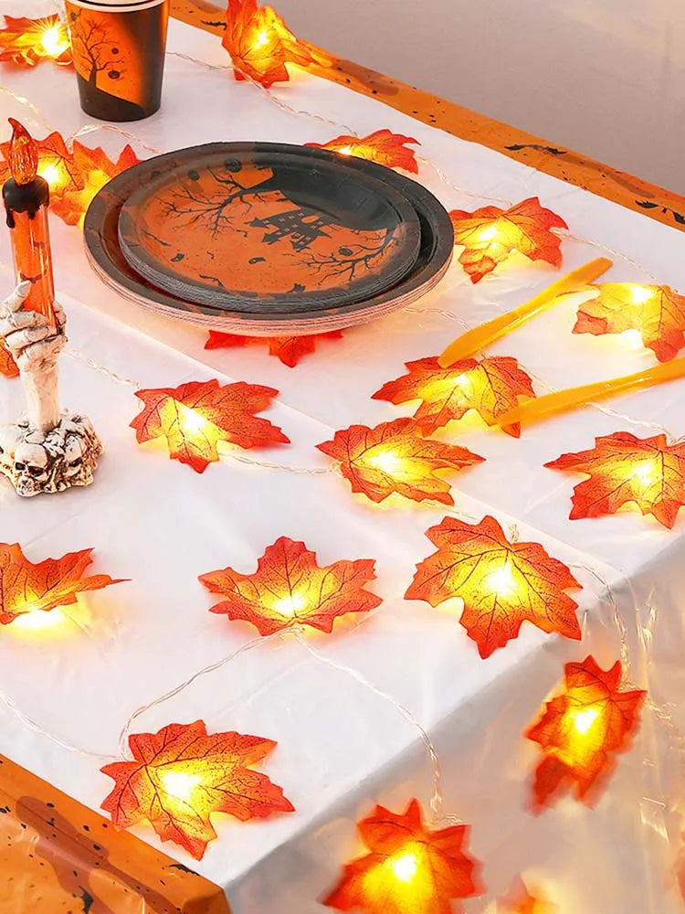 Maple Leaf String Lights Led Battery Operated Waterproof Decoration