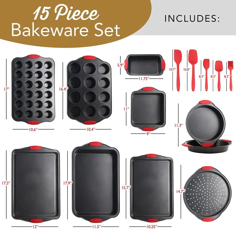 Nonstick Bakeware Set Premium Carbon Steel Cookie Sheets