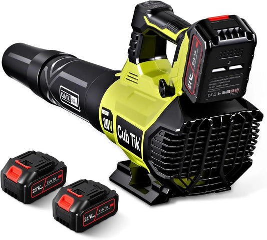 Cordless Leaf Blower With Two Batteries And Charger