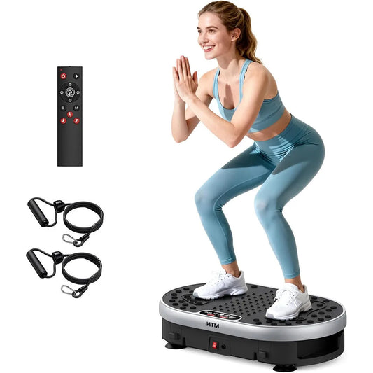 HTMM Vibration Plate Exercise Machine With 120 Speeds 9 Programs